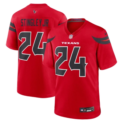 Men's Houston Texans Derek Stingley Jr. Red Alternate Game Jersey 01