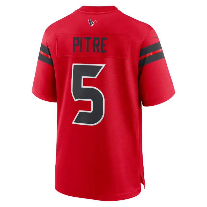 Men's Houston Texans Jalen Pitre Red Alternate Game Jersey