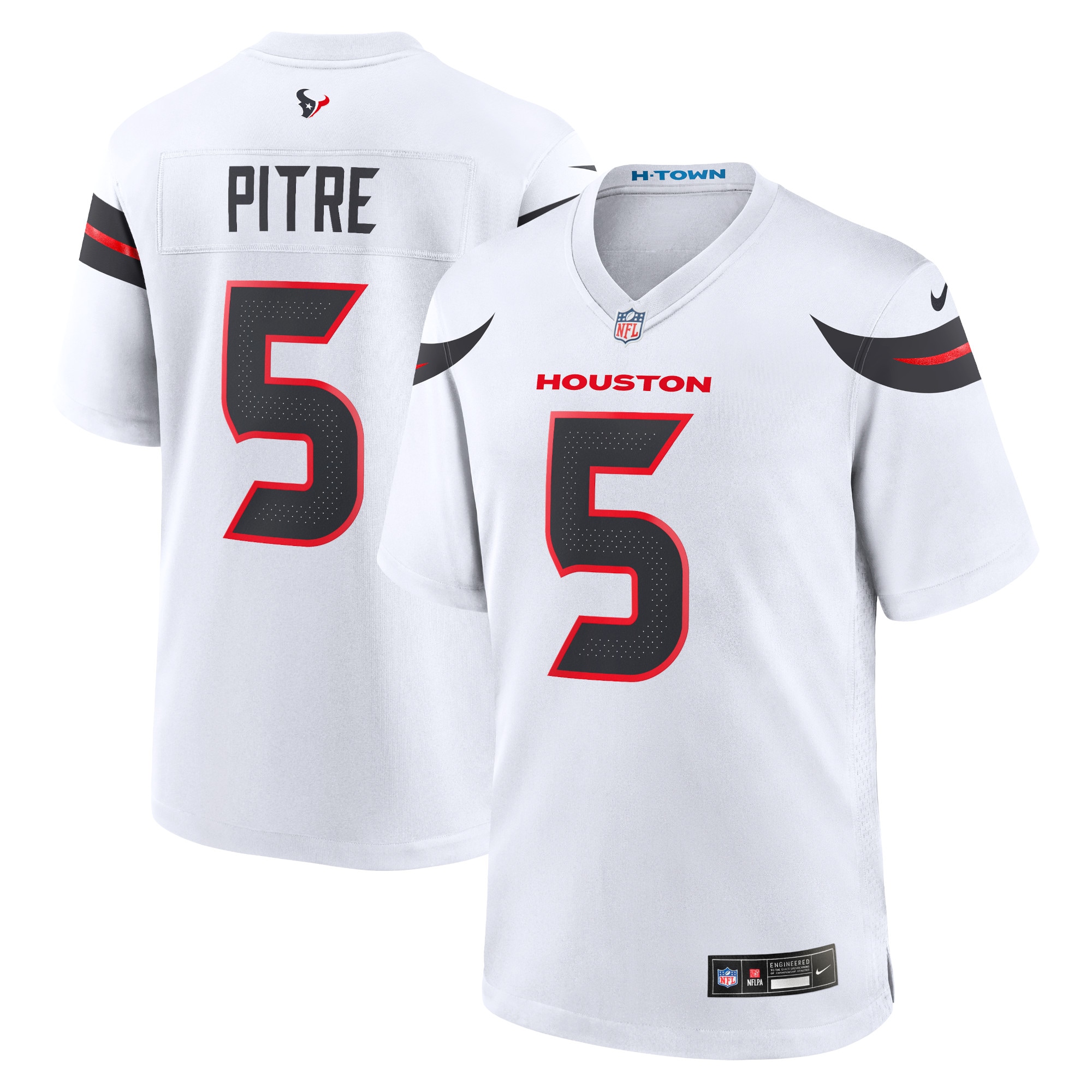 Men's Houston Texans Jalen Pitre White Game Jersey