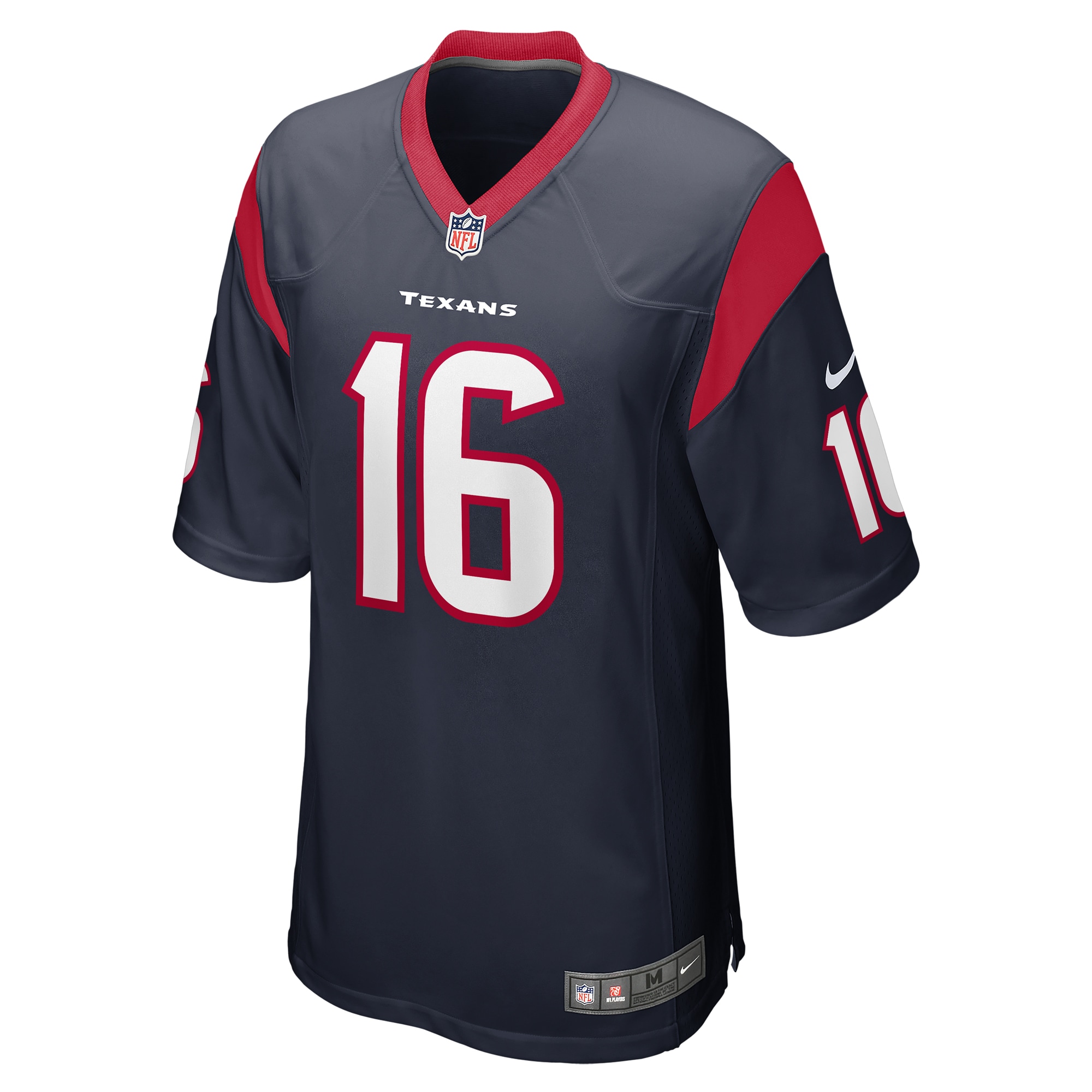 Men's Houston Texans Ty Zentner Navy Team Game Jersey