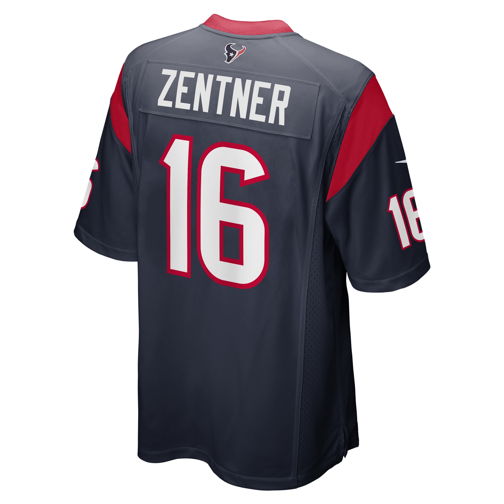 Men's Houston Texans Ty Zentner Navy Team Game Jersey