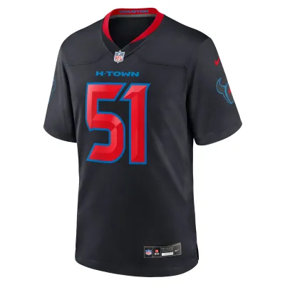Men's Houston Texans Will Anderson Jr. Navy 2nd Alternate Game Jersey 02