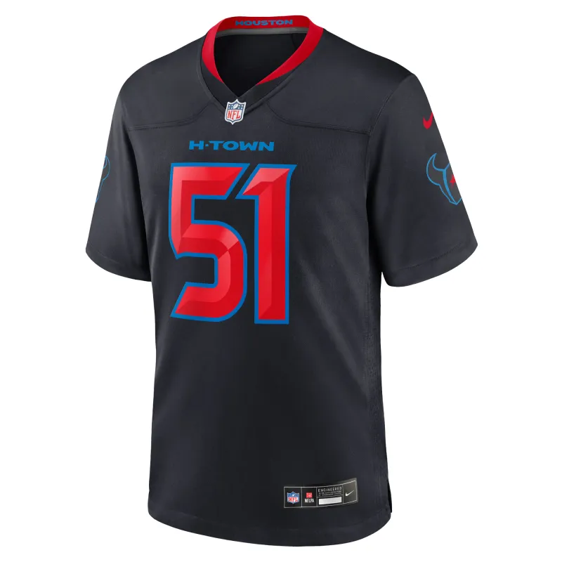 Men's Houston Texans Will Anderson Jr. Navy 2nd Alternate Game Jersey