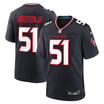 Men's Houston Texans Will Anderson Jr. Navy Game Jersey 01