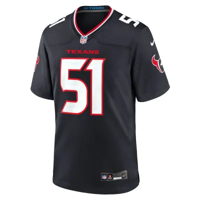 Men's Houston Texans Will Anderson Jr. Navy Game Jersey 02