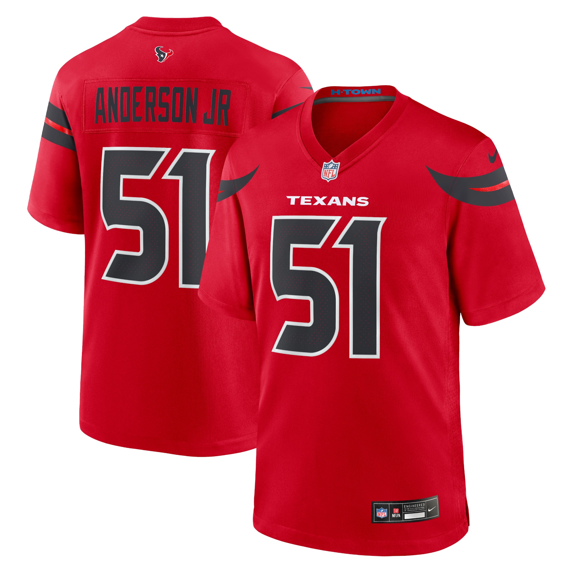 Men's Houston Texans Will Anderson Jr. Red Alternate Game Jersey