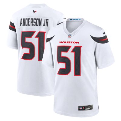 Men's Houston Texans Will Anderson Jr. White Game Jersey 01