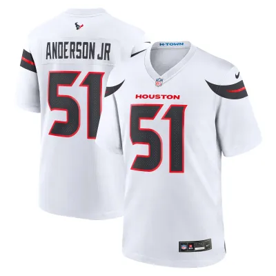 Men's Houston Texans Will Anderson Jr. White Game Jersey 01