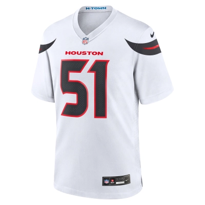 Men's Houston Texans Will Anderson Jr. White Game Jersey 02