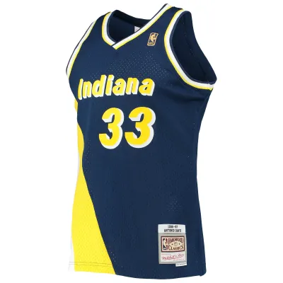 Men's Indiana Pacers Antonio Davis Navy 1996/97 Hardwood Classics Swingman Jersey 02