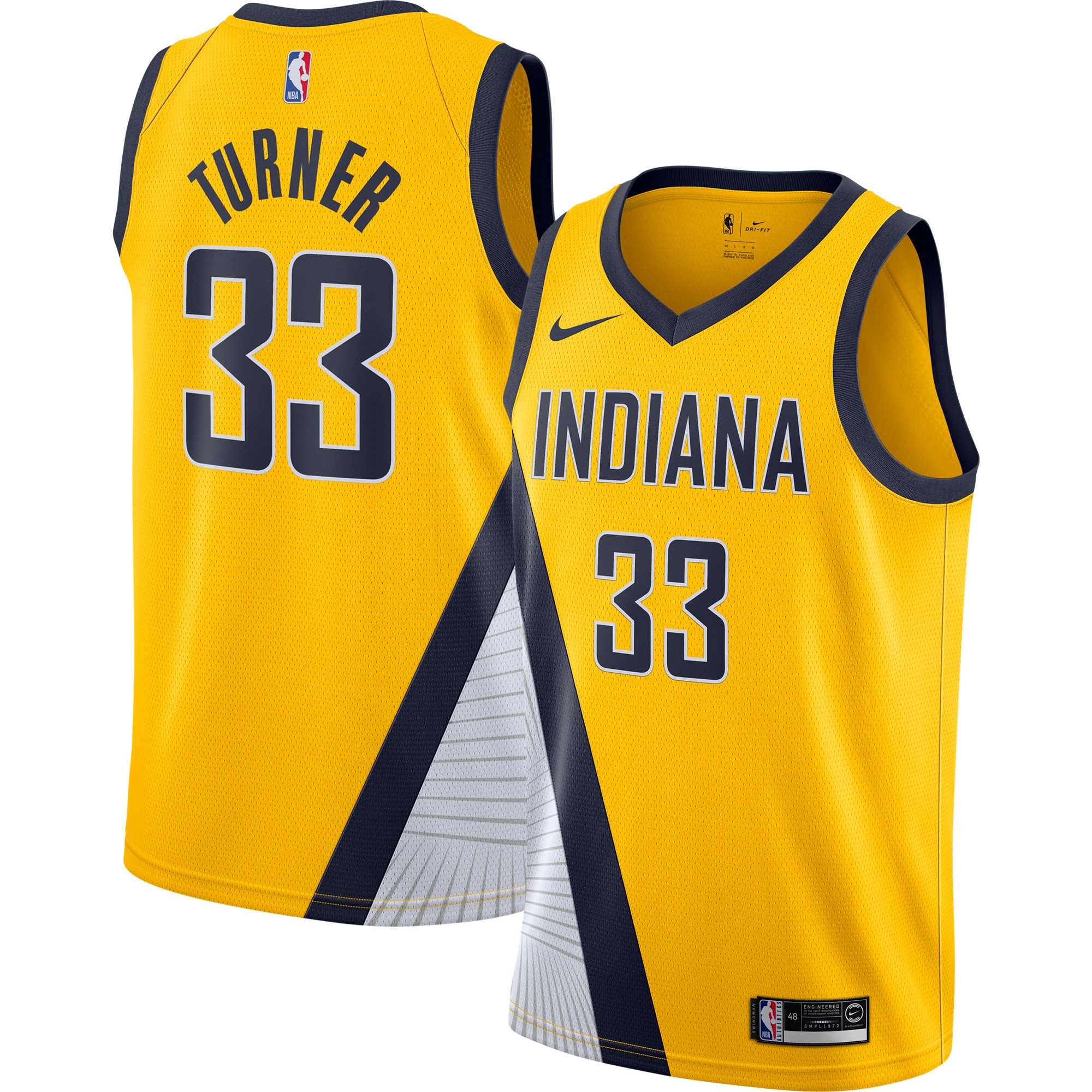 Men's Indiana Pacers Myles Turner Gold Swingman Jersey - Statement Edition