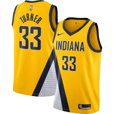 Men's Indiana Pacers Myles Turner Gold Swingman Jersey - Statement Edition 01