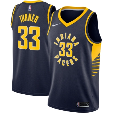 Men's Indiana Pacers Myles Turner Navy Swingman Jersey - Icon Edition 01