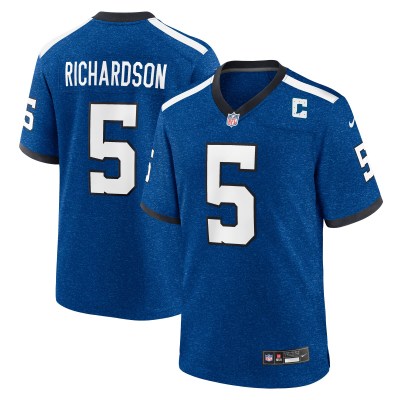 Men's Indianapolis Colts Anthony Richardson Royal Indiana Nights Alternate Game Jersey 01