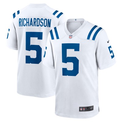 Men's Indianapolis Colts Anthony Richardson White 2023 NFL Draft First Round Pick Game Jersey 01