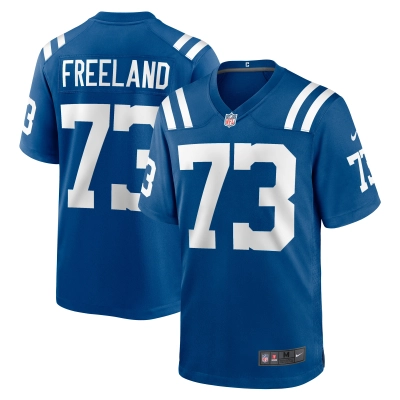 Men's Indianapolis Colts Blake Freeland Royal Team Game Jersey 01