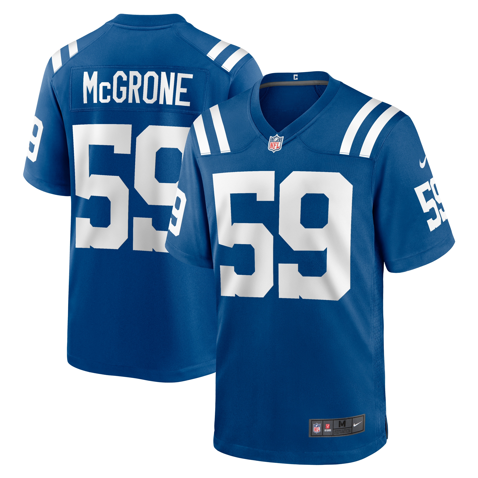 Men's Indianapolis Colts Cameron McGrone Royal Team Game Jersey