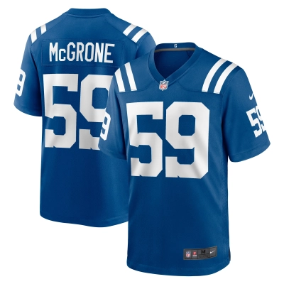 Men's Indianapolis Colts Cameron McGrone Royal Team Game Jersey 01