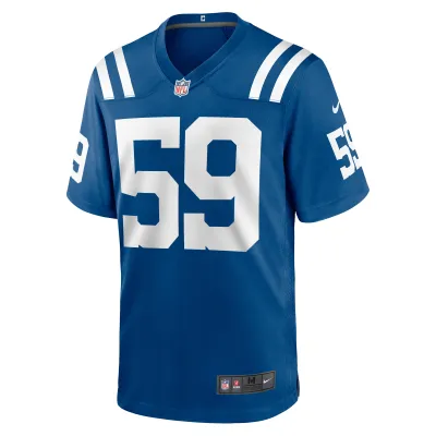 Men's Indianapolis Colts Cameron McGrone Royal Team Game Jersey 02