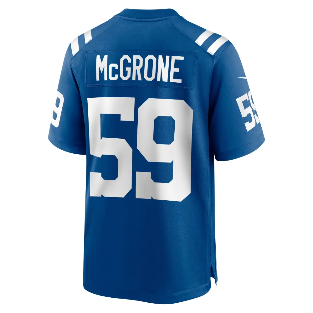 Men's Indianapolis Colts Cameron McGrone Royal Team Game Jersey