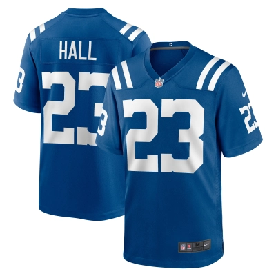Men's Indianapolis Colts Darren Hall Royal Team Game Jersey 01