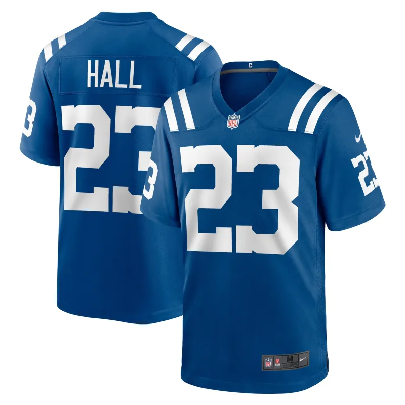 Men's Indianapolis Colts Darren Hall Royal Team Game Jersey
