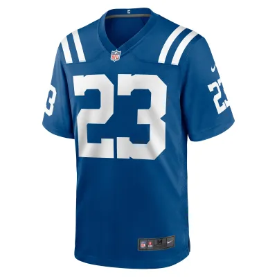 Men's Indianapolis Colts Darren Hall Royal Team Game Jersey 02