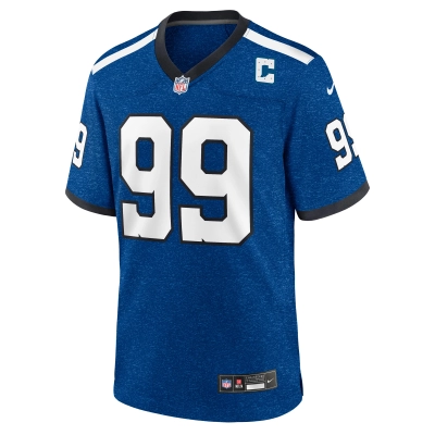 Men's Indianapolis Colts DeForest Buckner Royal Indiana Nights Alternate Game Jersey 02