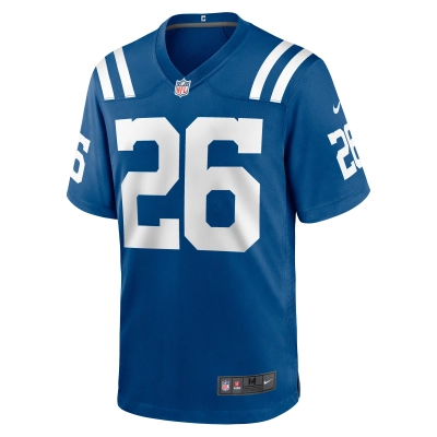 Men's Indianapolis Colts Evan Hull Royal Team Game Jersey 02