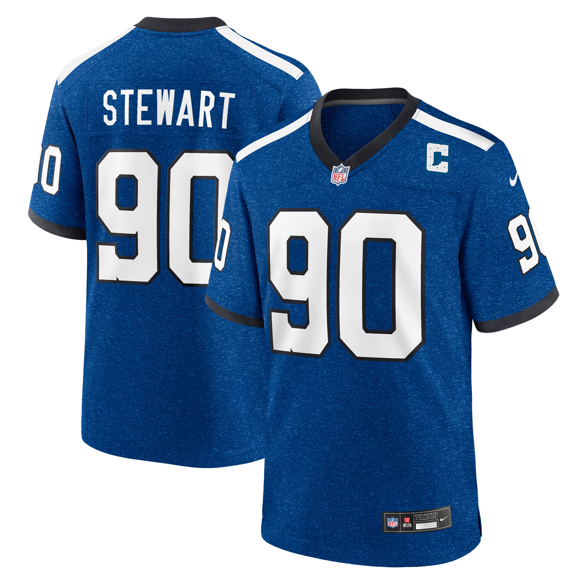 Men's Indianapolis Colts Grover Stewart Royal Indiana Nights Alternate Game Jersey