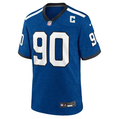 Men's Indianapolis Colts Grover Stewart Royal Indiana Nights Alternate Game Jersey 02