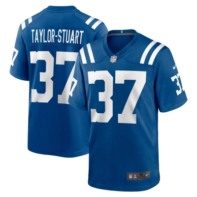 Men's Indianapolis Colts Isaac Taylor-Stuart Royal Team Game Jersey 01