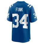 Men's Indianapolis Colts Jake Funk Royal Team Game Jersey