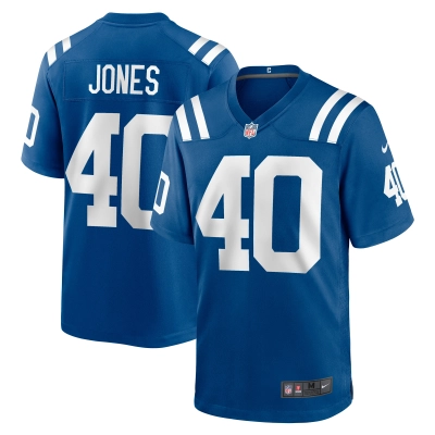 Men's Indianapolis Colts Jaylon Jones Royal Team Game Jersey 01