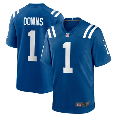 Men's Indianapolis Colts Josh Downs Royal Team Game Jersey 01