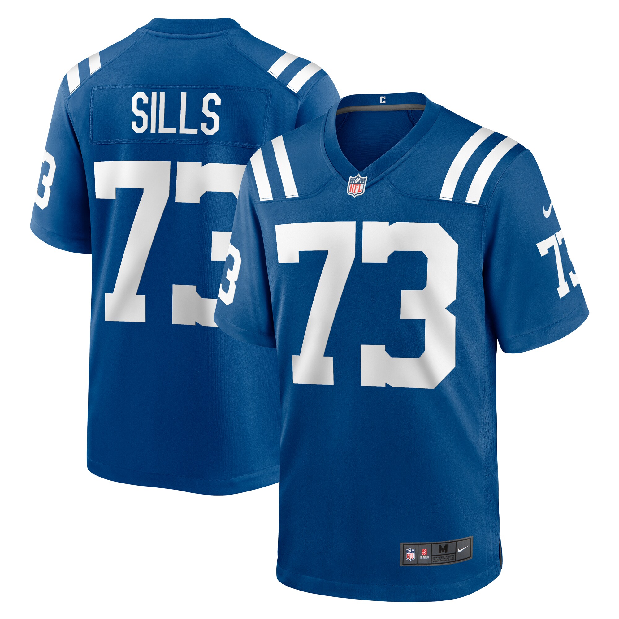 Men's Indianapolis Colts Josh Sills Royal Team Game Jersey