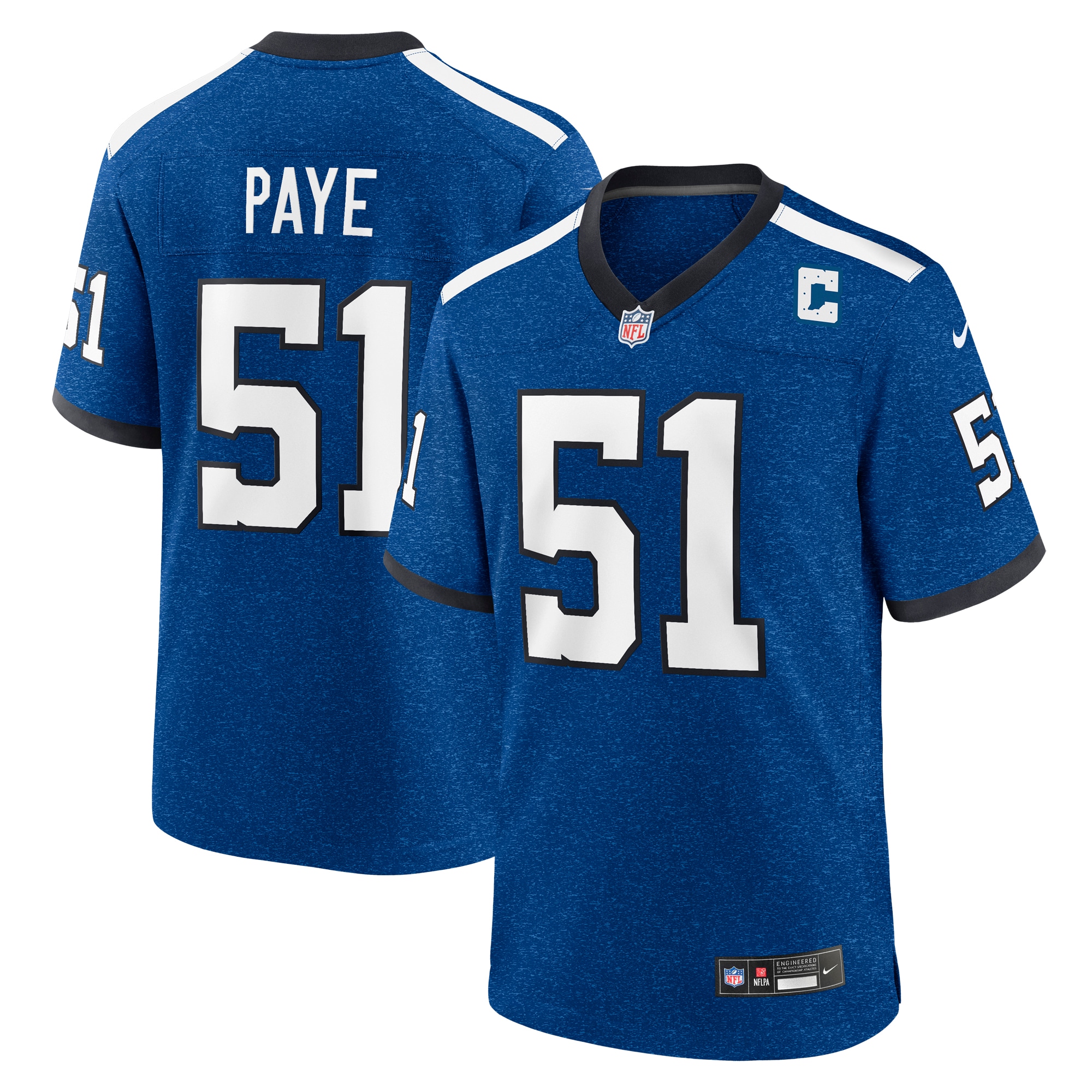 Men's Indianapolis Colts Kwity Paye Royal Indiana Nights Alternate Game Jersey