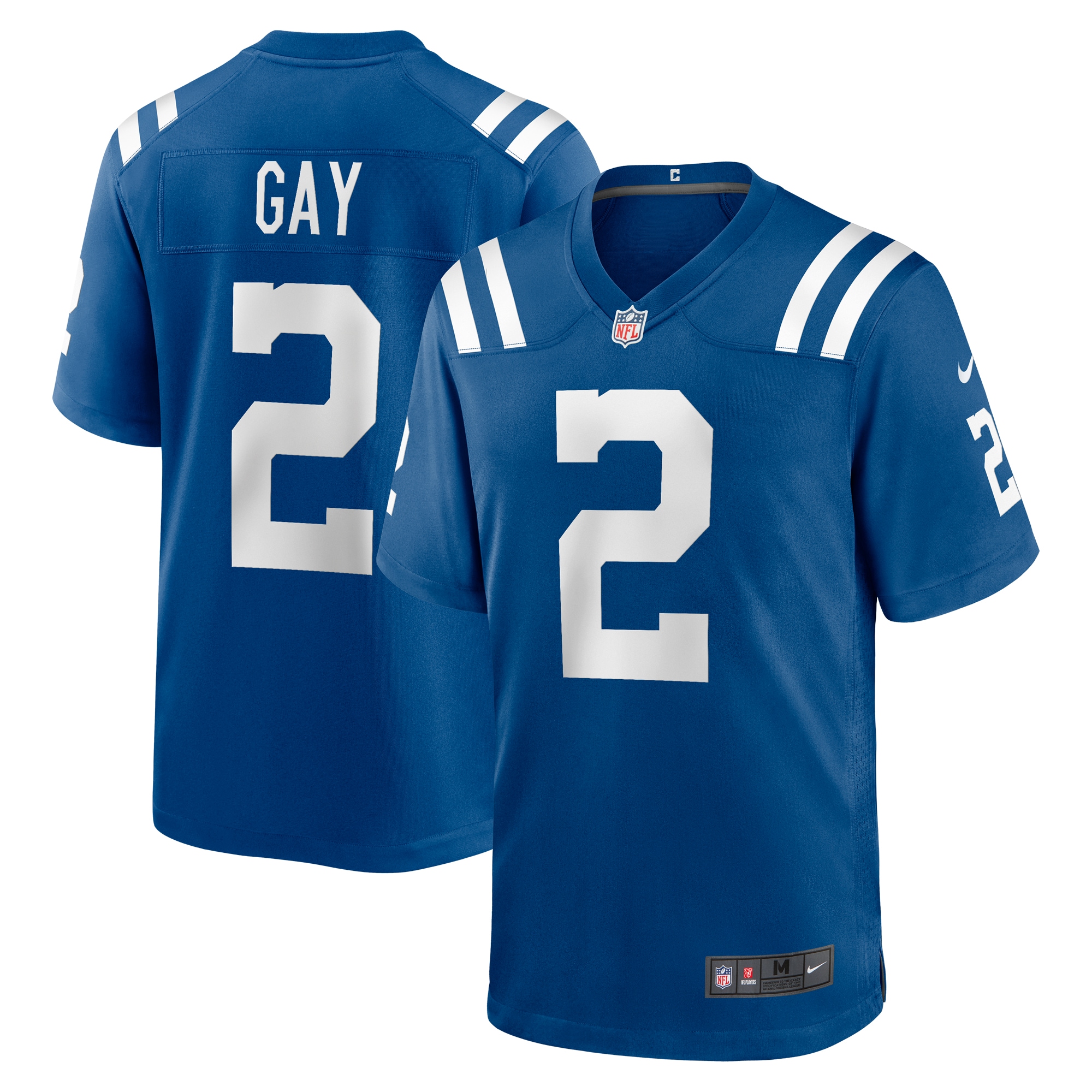 Men's Indianapolis Colts Matt Gay Royal Game Player Jersey