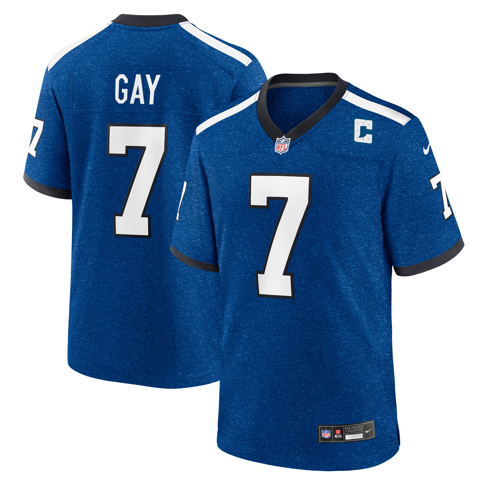 Men's Indianapolis Colts Matt Gay Royal Indiana Nights Alternate Game Jersey