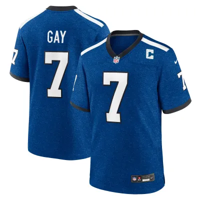 Men's Indianapolis Colts Matt Gay Royal Indiana Nights Alternate Game Jersey 01
