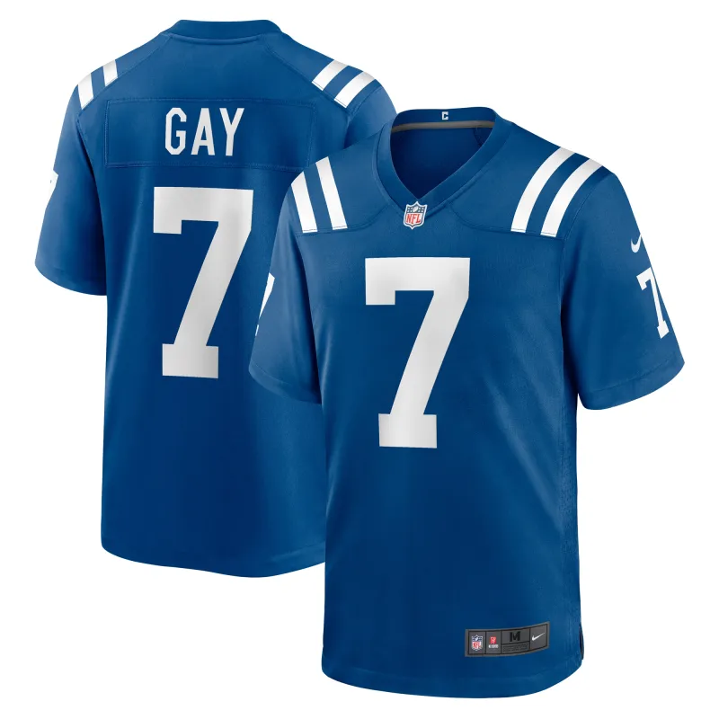 Men's Indianapolis Colts Matt Gay Royal Team Game Jersey