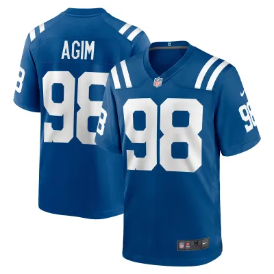 Men's Indianapolis Colts McTelvin Agim Royal Team Game Jersey 01