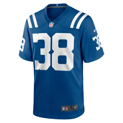 Men's Indianapolis Colts Pharaoh Brown Royal Game Player Jersey 02