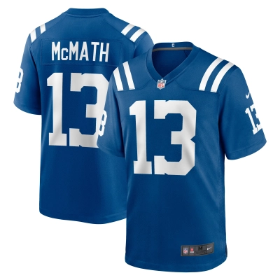 Men's Indianapolis Colts Racey McMath Royal Team Game Jersey 01