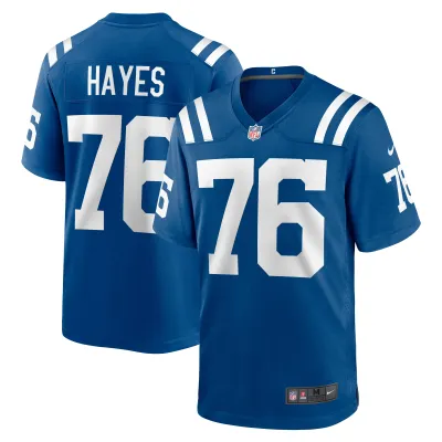 Men's Indianapolis Colts Ryan Hayes Royal Team Game Jersey 01