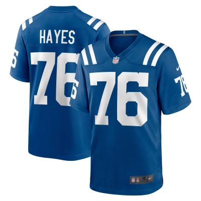 Men's Indianapolis Colts Ryan Hayes Royal Team Game Jersey 01