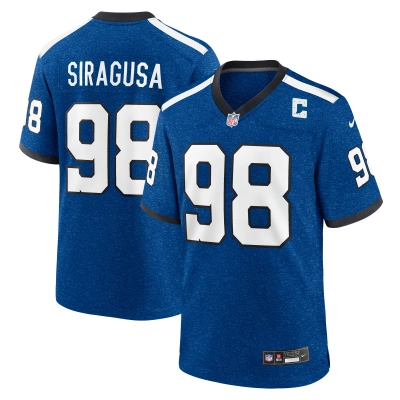 Men's Indianapolis Colts Tony Siragusa Royal Indiana Nights Alternate Game Jersey 01