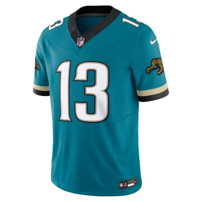 Men's Jacksonville Jaguars Christian Kirk Teal Prowler Throwback Vapor F.U.S.E. Limited Jersey 02