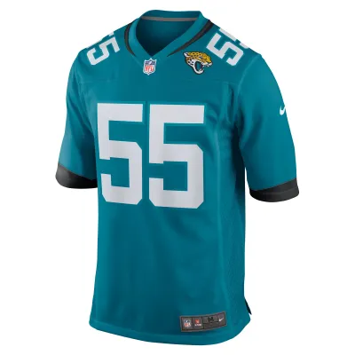 Men's Jacksonville Jaguars Dequan Jackson  Teal Game Jersey 02