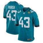 Men's Jacksonville Jaguars Derek Parish  Teal Game Jersey